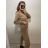 Súprava úpletové mikina tielko tepláky dámska (S / M one size) TALIANSKÁ MÓDA IM921001/DR/D/P8
