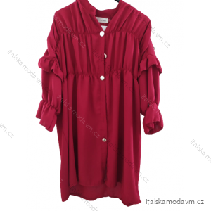 Šaty oversize košilové dlouhý rukáv dámské (S/M/L ONE SIZE) ITALSKÁ MÓDA IMWA22523/DR