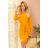 209-8 Dress with a wide tied belt - mustard