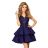 200-2 CHARLOTTE - Exkluzivní šaty s krajkovým výstřihem - NAVY BLUE
