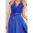 242-3 ANNA šaty s výstřihem a krajkou - Royal Blue
