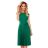 311-3 LILA Pleated dress with short sleeves - Green