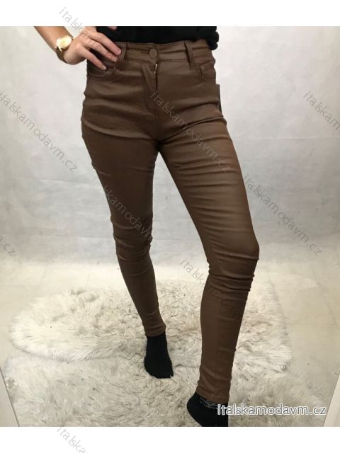 Nohavice koženkové dlhé dámske (XS-XL) GOURD MA620GD6391-14/DU S hnedá