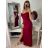 Šaty elegantné spoločenské carmen dlhé dámske (XS/S/M/L ONE SIZE) TALIANSKA MÓDA IM322063 vínová S/M