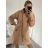 Mikina prodloužená oversize teplá s kapucí na zip dlouhý rukáv dámská (L/XL ONE SIZE) ITALSKÁ MÓDA IMD22742
