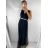Šaty dlhé spoločenské elegantné plesové dámske (S/M ONE SIZE) TALIANSKA MÓDA IMM22Q52232/DUR smaragdová S/M/L
