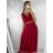 Šaty dlhé spoločenské elegantné plesové dámske (S/M ONE SIZE) TALIANSKA MÓDA IMM22Q52232/DUR smaragdová S/M/L