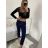 Kalhoty tenké dlouhé dámské (M/L ONE SIZE) ITALSKÁ MÓDA IMD21142