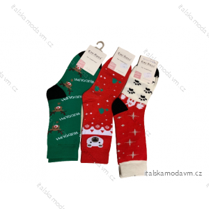 Ponožky slabé klasik vánoční veselé dámské pánské 3ks v balení (39-43) EMI ROSS ROS20CHRIS2