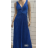 Šaty dlhé elegantné skladané na ramienka dámske (S/M ONE SIZE) TALIANSKA MÓDA FMPRP232311