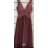 Šaty dlhé elegantné skladané na ramienka dámske (S/M ONE SIZE) TALIANSKA MÓDA FMPRP232311