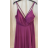 Šaty dlouhé elegantní na ramínka dámské (S/M ONE SIZE) ITALSKÁ MÓDA FMPRP23JR19035