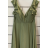 Šaty dlhé elegantné spoločenské na ramienka dámske (S/M ONE SIZE) TALIANSKA MÓDA FMPRP23JRE1388