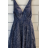 Šaty dlhé elegantné spoločenské na ramienka dámske (S/M ONE SIZE) TALIANSKA MÓDA FMPRP23DF9137