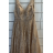 Šaty dlhé elegantné spoločenské na ramienka dámske (S/M ONE SIZE) TALIANSKA MÓDA FMPRP23DF9137