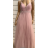 Šaty dlouhé elegantní společenské na ramínka dámské (S/M ONE SIZE) ITALSKÁ MÓDA FMPRP23M-9210