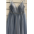 Šaty dlouhé elegantní společenské na ramínka dámské (S/M ONE SIZE) ITALSKÁ MÓDA FMPRP23M-9210