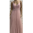 Šaty dlouhé elegantní společenské na ramínka dámské (S/M ONE SIZE) ITALSKÁ MÓDA FMPRP23M-9210