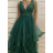 Šaty dlouhé elegantní společenské na ramínka dámské (S/M ONE SIZE) ITALSKÁ MÓDA FMPRP23DF8861