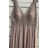 Šaty dlouhé elegantní společenské na ramínka dámské (S/M ONE SIZE) ITALSKÁ MÓDA FMPRP23DF8879