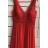 Šaty dlouhé elegantní společenské na ramínka dámské (S/M ONE SIZE) ITALSKÁ MÓDA FMPRP23DF8879