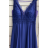 Šaty dlouhé elegantní společenské na ramínka dámské (S/M ONE SIZE) ITALSKÁ MÓDA FMPRP23DF8879
