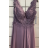 Šaty dlouhé elegantní společenské na ramínka dámské (S/M ONE SIZE) ITALSKÁ MÓDA FMPRP23DF8657