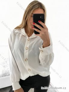 Košile dlouhý rukáv dámská (S/M ONE SIZE) ITALSKÁ MÓDA IMWB23005/DU