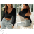 Top croptop dlouhý rukáv dámský (S/M ONE SIZE) ITALSKÁ MÓDA IMPBB2313713ls