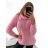 Svetr pletený s rolákem dlouhý rukáv dámský (S/M ONE SIZE) ITALSKá MODA IM323001