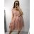Šaty společenské tylové na ramínka dámské (S/M/L ONE SIZE) ITALSKá MóDA IM9239005