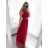 Šaty dlhé spoločenské elegantné plesové dámske (S/M ONE SIZE) TALIANSKA MÓDA IMM22Q52232/DUR smaragdová S/M/L