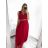 Šaty dlhé spoločenské elegantné plesové dámske (S/M ONE SIZE) TALIANSKA MÓDA IMM22Q52232/DUR smaragdová S/M/L