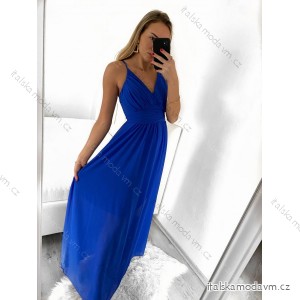 Šaty společenské dlouhé elegantní dámské (S/M ONE SIZE) ITALSKÁ MÓDA IM923SILVIA/DU