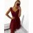 Šaty spoločenské elegantné dámske (S/M ONE SIZE) TALIANSKA MODA IMS23RIMINNI/DUvínová