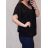 Halenka/tunika šifon krátký rukáv dámské (M/L ONE SIZE) ITALSKá MóDA IMD230511/DU