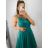 Šaty elegantné spoločenské na ramienka dámske (S/M ONE SIZE) TALIANSKA MÓDA IMPSH23C666/DUR S/M červená