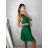 Šaty elegantné krátke bez rukávov spoločenské dámske (S/M ONE SIZE) TALIANSKA MÓDA IMM22Q52233/ULzelená