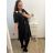 Šaty elegantní společenské  dámské nadrozměr (XL/2XL ONE SIZE) ITALSKÁ MÓDA IMH23VOLTERA/DU XL/2XL Černá
