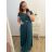 Šaty plesové elegantní společenské rukáv dámské nadrozměr (L/XL ONE SIZE) ITALSKÁ MÓDA IMM23FRANCESCA/DU L/XL vínová