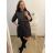 Bunda s kapucňou  prodloužená dámske nadrozmer (M,L,XL,XXL) TALIANSKA MÓDA IM423JESSICA