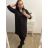 Šaty košilové 3/4 dlouhý rukáv dámské (L/XL ONE SIZE) ITALSKá MóDA IM423026/DU khaki