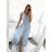 Šaty dlhé elegantné spoločenské plesové na ramienka dámske (S/M ONE SIZE) TALIANSKA MóDA IM3226339/DU S/M staroružová