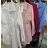 Šaty košilové košile zúžená prodloužená dlouhý rukáv dámské (S/M ONE SIZE) ITALSKÁ MÓDA IMM21267