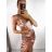 Šaty dlhé elegantné na ramienka dámske (S/M ONE SIZE) TALIANSKA MÓDA IMPBB23A10562/DU S/M staroružová