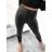 Nohavice dlhé koženkové dámske (S/M ONE SIZE) TALIANSKA MÓDA IMPBB23M01411