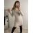 Šaty úpletové s rolákom s kašmírom dlhý rukáv dámske (S/M ONE SIZE) EBELIEVE MA722S-3120/DR/DU