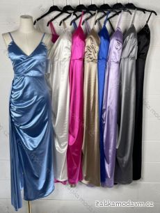 Šaty dlouhé elegantní společenské na ramínka dámské (S/M ONE SIZE) ITALSKÁ MÓDA IMPBB23A11719