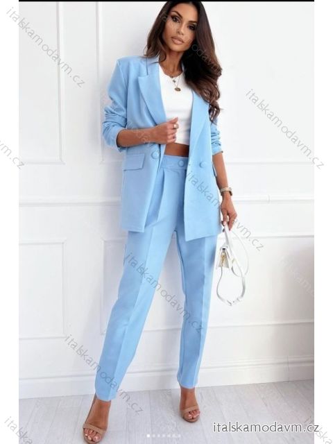 Souprava elegantní kalhoty dlouhé a sako dlouhý rukáv dámská (S/M ONE SIZE) ITALSKÁ MÓDA IMPBB232N8908/16767