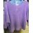 Sveter tenký dlhý rukáv dámsky (S/M ONE SIZE) TALIANSKA MÓDA IMM22NM1236/DU neon ružová
